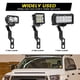 thumbnail image 3 of Soportes de Montaje para Luz de Canaleta en Bisagra del Capó Compatibles con Toyota Tacoma 2016‑2021 (3ª Generación) – Kit de 2 piezas, negro, 3 of 8