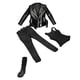 thumbnail image 1 of 1/6 mujeres ropa negro PU chaqueta de cuero pantalones chaleco botas para 12 '' figura, 1 of 3
