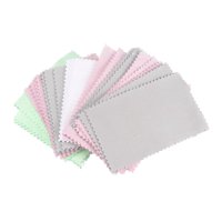 Magideal - Paquete De 50 Paños Para Limpiar Joyas, Cuadrados De 8 X 8 Cm, Servilletas Suaves Y Ligeras, Paño De Limpieza Para Relojes, Anillos, Lentes, Oro, , Color Mezclado
