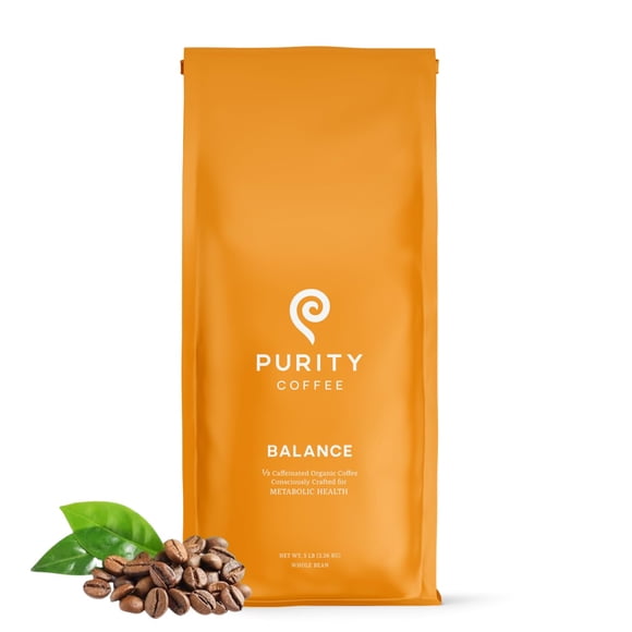 Grano integral Coffee PURITY BALANCE 2/3 descafeinado de tostado medio, 2,27 kg