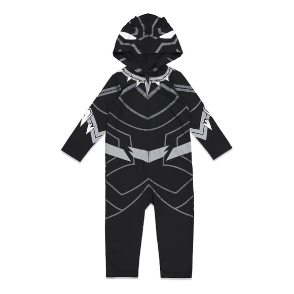 Mono de cosplay Marvel Black Panther para bebés y niños con cremallera, de 18 a 24 m