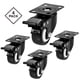 thumbnail image 4 of Juego de 4 ruedas Caster Wheels CLOATFET de 5 cm, resistentes, con bloqueo y freno, 4 of 7