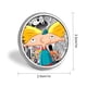 thumbnail image 2 of ¡Oye, Arnold!-Theme Round Button Badge: Premium Metal Construction, Ideal for High-End Events 2.8 cm, 2 of 6