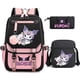 thumbnail image 1 of 3pcs Kuromi Backpacks Patchwork Capacity Women Men Travel Mochilas With Shoulder Bags Ins Laptop Teens School Bags, 1 of 3