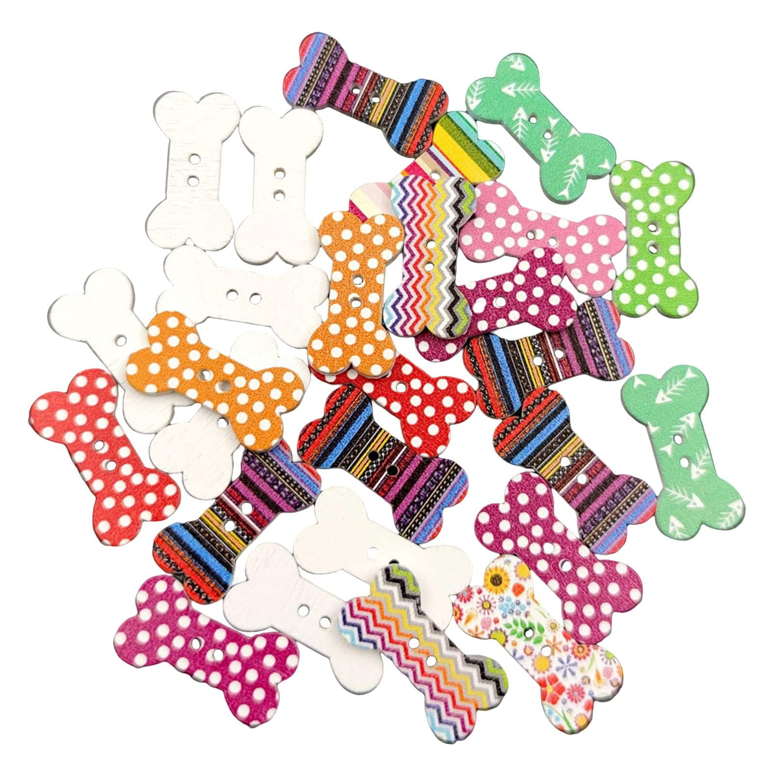 Bothyi - 100 Uds Botones De Madera 2 Agujeros Para Ropa De Bebé Niños Accesorios De Costura