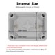 thumbnail image 3 of Caja de conexiones LeMotech IP67 impermeable de plástico ABS 11 x 8 x 9 cm, 3 of 8
