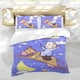 thumbnail image 5 of Harold y el Lápiz Morado Conjunto de sábanas temático, trío de piezas, cómodo y amigable con la piel, diseño único, regalo de decoración para el hogar para familiares, amigos y fans,173cm *218cm, 5 of 6