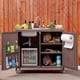 thumbnail image 2 of K&K 39.4" Outdoor Kitchen Island with Sink, Outdoor Kitchen Sink Station w/ 304 Stainless Steel Sink, Hose Hook Up & Faucet, Outdoor Kitchen Cabinet w/ Back Splash & 4 Wheels for Pizza Prep,Dark Brown, 2 of 3