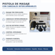 thumbnail image 3 of Pistola Masajeadora Muscular con 4 Accesorios y 3200 rpm, 3 of 3