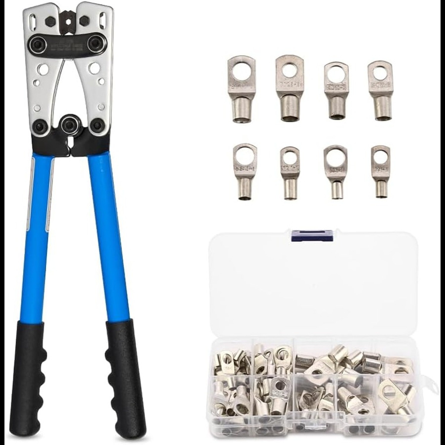 Genérico - Alicate Herramienta Crimpado 6 10 16 25 35 50Mm + Terminales