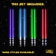 thumbnail image 4 of Palillos ChopSabers, 4 pares de luces LED, 26 cm, 4 of 7