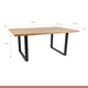 thumbnail image 5 of Comedor Industrial 140x90 Madera Clara + 6 sillas Tolix Negras con asiento de madera Clara, 5 of 8
