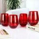thumbnail image 3 of Set 6 Vasos Vidrio Bajos Full Color Rojo 480mL Allegra, 3 of 3