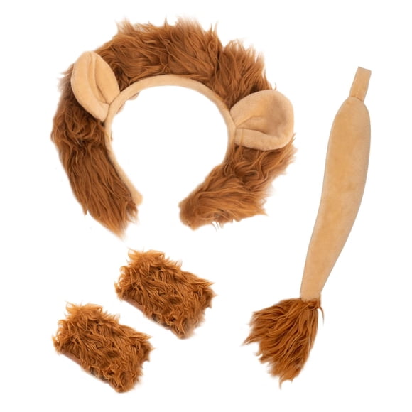 Divertidos sombreros de fiesta con orejas y cola de león para adultos y niños