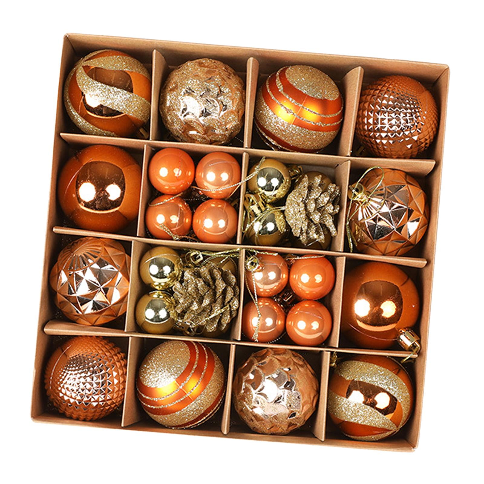 Bothyi - 36 Bolas De Navidad Adornos Para Árbol De Navidad Para Graduación Al Aire Libre Interior Naranja