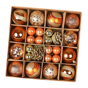 Bothyi - 36 Bolas De Navidad Adornos Para Árbol De Navidad Para Graduación Al Aire Libre Interior Naranja