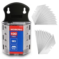 Cuchillas Multiusos Workpro Sk5 De Acero, Paquete De 100 Con Dispensador