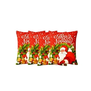 Genérico - Set De 4 Fundas De Cojines Diseño Navidad 45X45 Cm A07