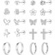 thumbnail image 1 of Aros LOFITOR Flat Back de acero quirúrgico 316L, 10 pares, 1 of 3