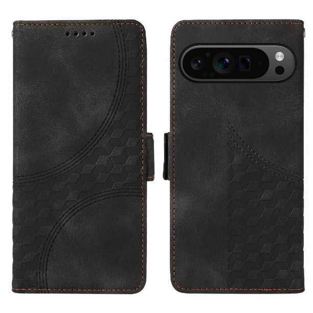 Carcasa FOXDOCK Google Pixel 9 Pro XL de cuero PU, diseño acolchado clásico, protección contra caídas y rayones