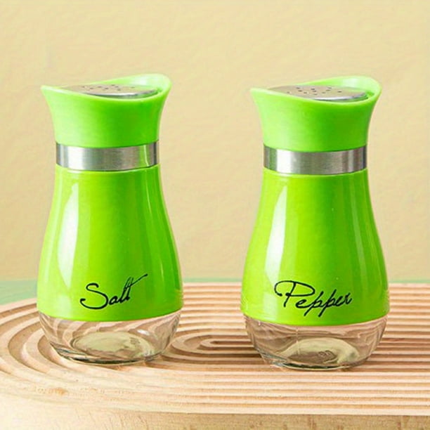 Add Flavor to Your Meals with 2-Piece Refillable Salt & Pepper Shakers Set - Stainless Steel Lid Container, 3.4oz Size, Perfect for Home Kitchen, Restaurant, and Picnic - Essential Kitchen Accessories