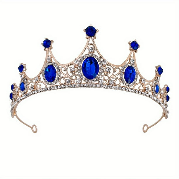 Elegant Vintage Baroque Crystal Tiaras - Perfect for Halloween, Bridal, and Special Occasions