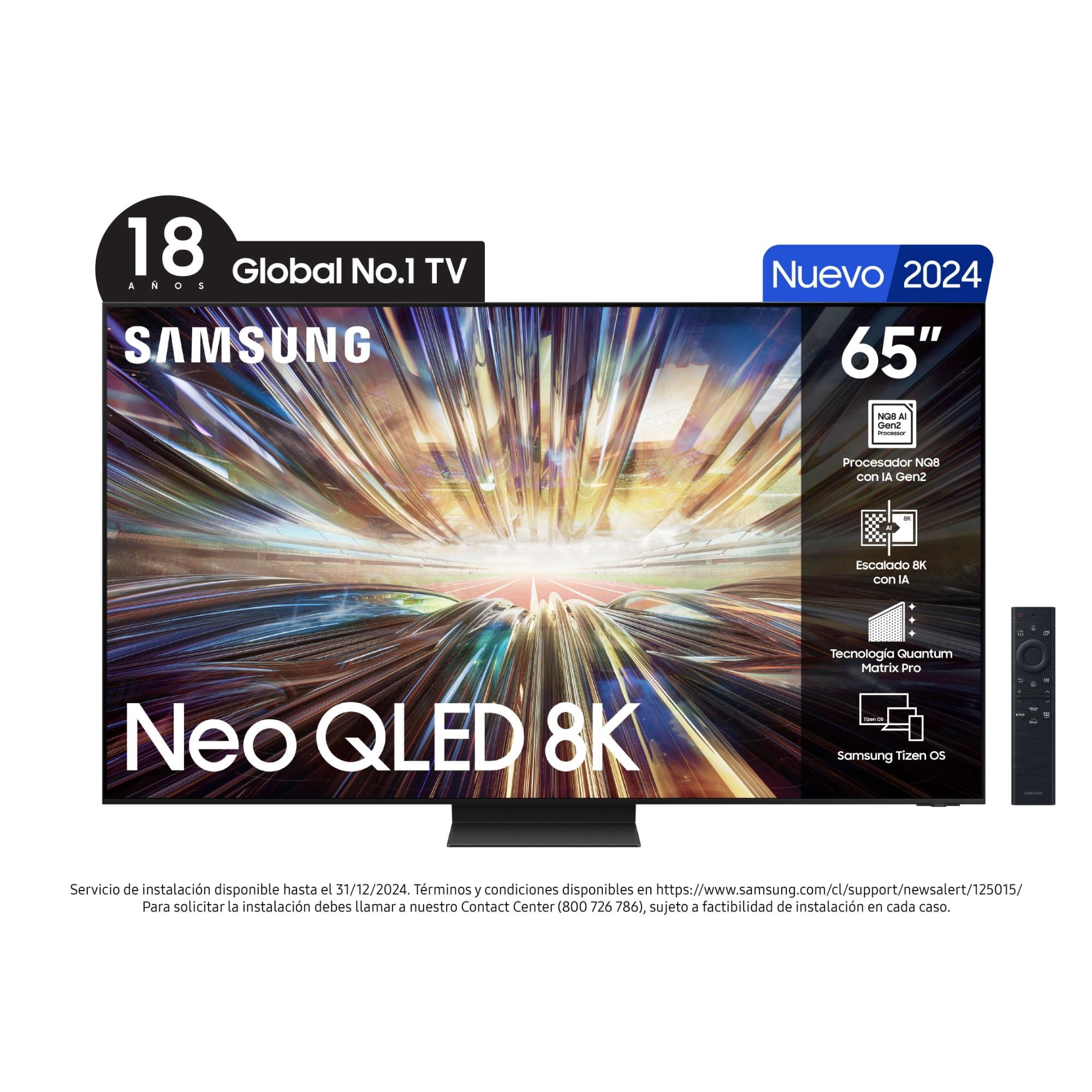 Televisor 65" Neo QLED 8K UHD Qn65Qn800Dgxzs Smart TV Samsung