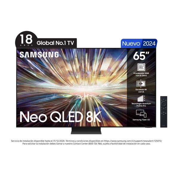 Televisor 65" Neo QLED 8K UHD Qn65Qn800Dgxzs Smart TV Samsung