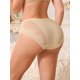 thumbnail image 3 of Braguitas Transparentes de Encaje Floral de Cintura Baja para Mujer INSPIRE CHIC para Comodidad y Estilo Todo el Día Beige Medio, 3 of 4