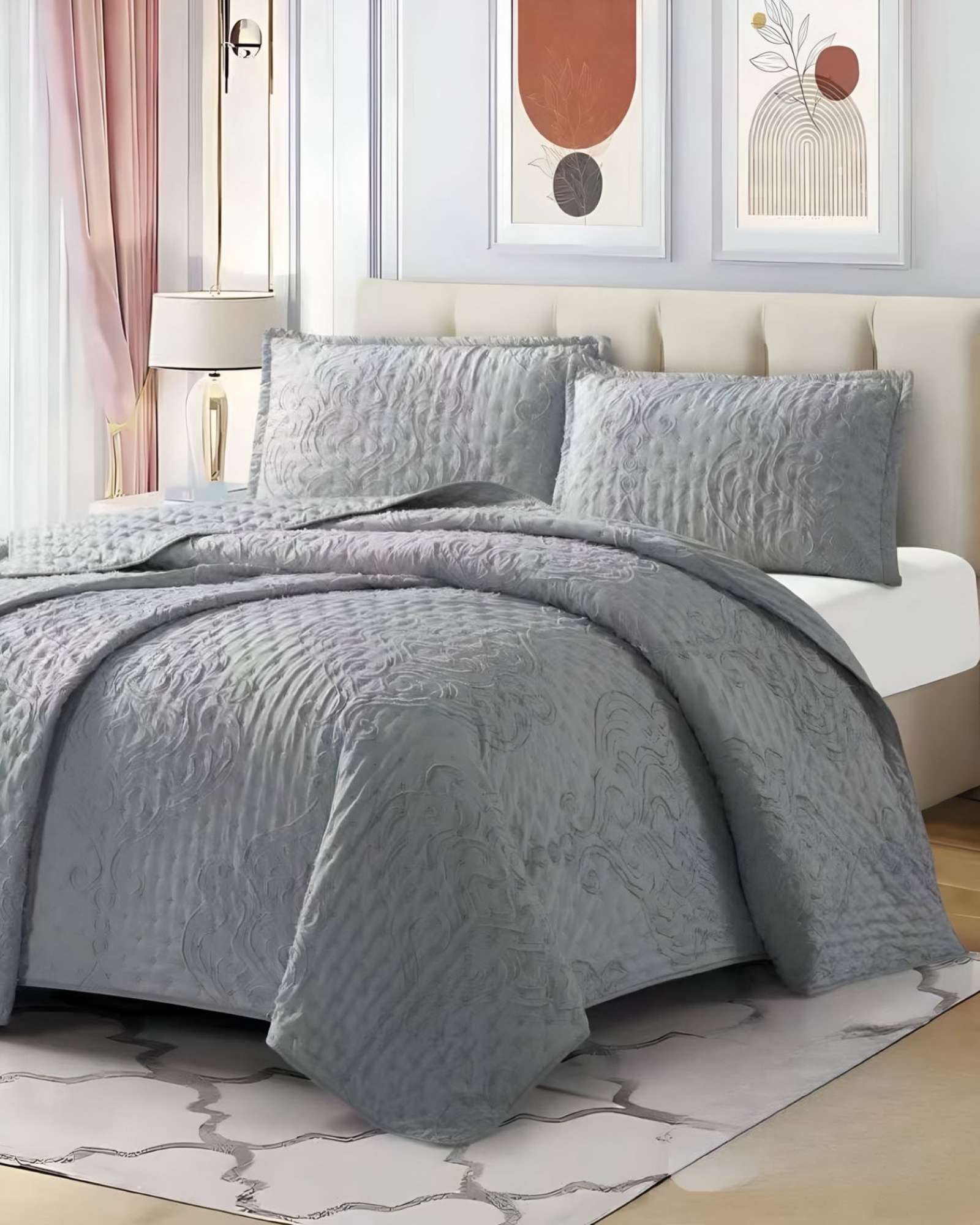 Meipulis - Cobertor Colcha Quilt Tufting De Lujo Suave 2 Plazas