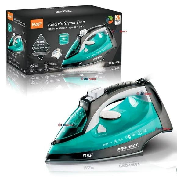 Plancha A Vapor Base de Cerámica RAF 2200W de Potencia