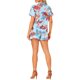 thumbnail image 3 of Conjunto de Ropa Hawaiana para Mujeres 2 Piezas Camisa con Botones y Pantalones Cortos Florales Trajes Casuales de Vacaciones Tropicales en la Playa 2025 XL Azul Cielo, 3 of 6