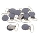 thumbnail image 3 of 10pcs Metal Pacifier Suspender Clip para Dummy Baby Teether Toy Holder Grey, 3 of 5