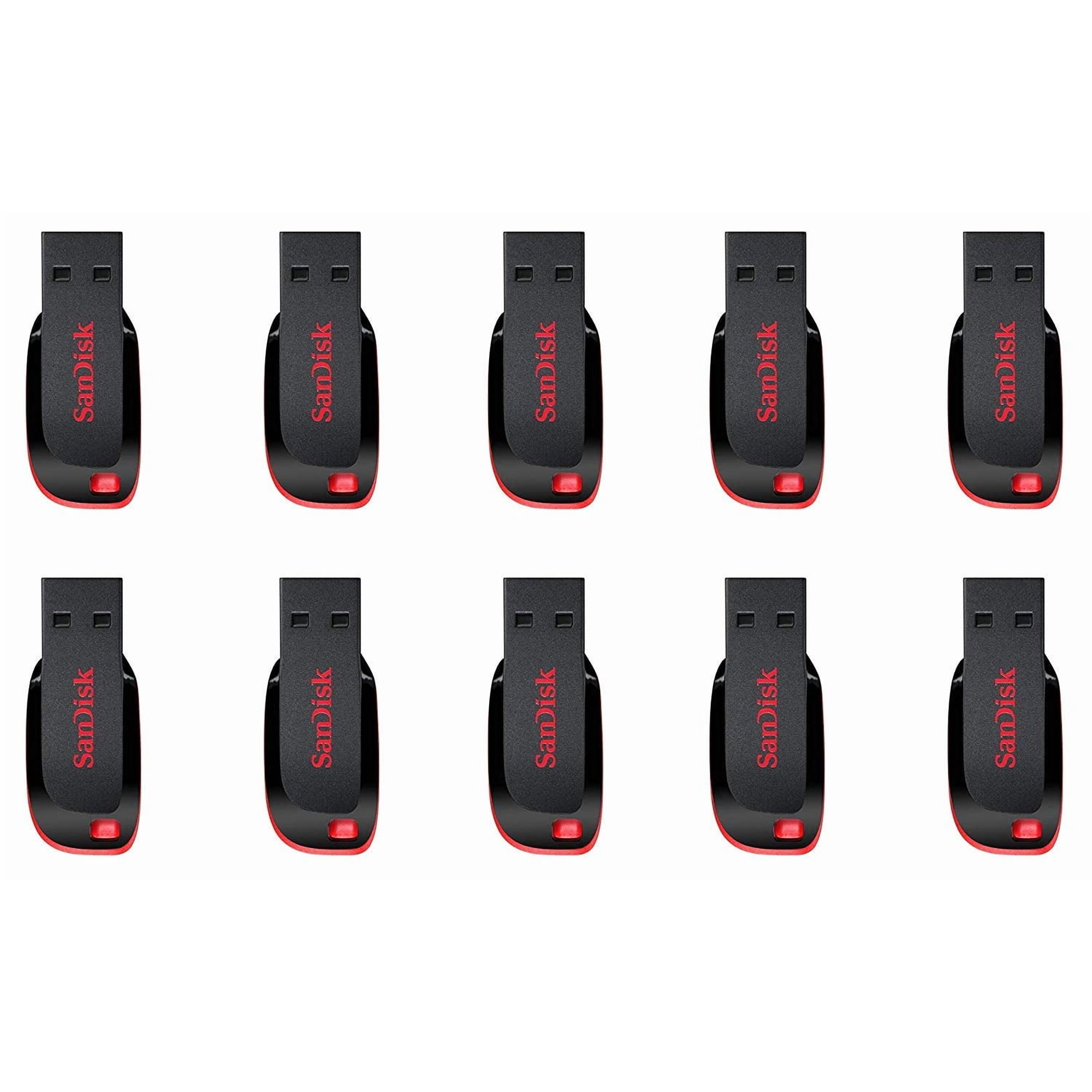 Unidad Flash Usb Sandisk Cruzer Blade De 8 Gb Usb 2.0 (paquete De 10)