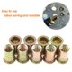 thumbnail image 5 of Kit surtido de remaches Rustark, 50 unidades, 1/2 pulgadas, 13 UNC, chapado en zinc, 5 of 7