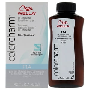 Wella - Tónico Líquido Permanente Color Charm - T14 Rubio Ceniza Pálido De Para Unisex - Tónico De 1,4 Oz