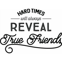 Rienda Libre Graphics - Decomural Hard Times & True Friends Friendship Ws-46222