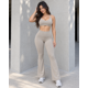 thumbnail image 1 of Conjunto Deportivo Mujer Peto y Calza Flare Cintura Alta Gym, 1 of 5