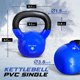 thumbnail image 2 of Kettlebell Yes4All, hierro fundido con revestimiento de vinilo, 18,14 kg, azul, 2 of 7