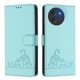 thumbnail image 1 of Funda tipo cartera FOXDOCK para Doogee Note 59 con soporte, ranuras, RFID, diseño de gato, 1 of 5