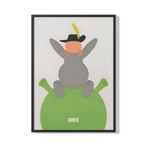 Creango - Cuadro Poster Enmarcado Shrek Diseño 1 Decorativo
