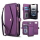 thumbnail image 1 of For iPhone 17e [Bloqueo RFID] Funda Billetera Multifuncional 2 en 1 de Cuero PU Suave con Tapa Magnética, Múltiples Ranuras para Tarjetas, Bolsillo con Cierre y Correa de Hombro y Correa de Muñeca, 1 of 8