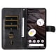 thumbnail image 3 of Funda tipo cartera para Google Pixel 7A con bolsillo con cremallera y ranuras para tarjetas – Función de soporte Negro, 3 of 6