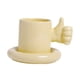 thumbnail image 2 of Taza Porcelana con Platillo Pulgar, 2 of 3
