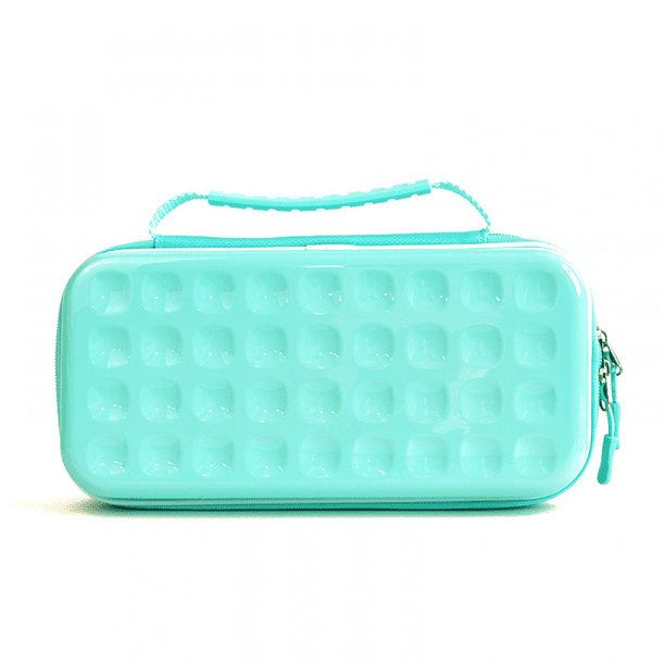 Funda protectora rígida para Nintendo Switch modelo OLED - Bolsa de almacenamiento portátil de viaje con funda duradera compatible con la consola NS Switch-Azul