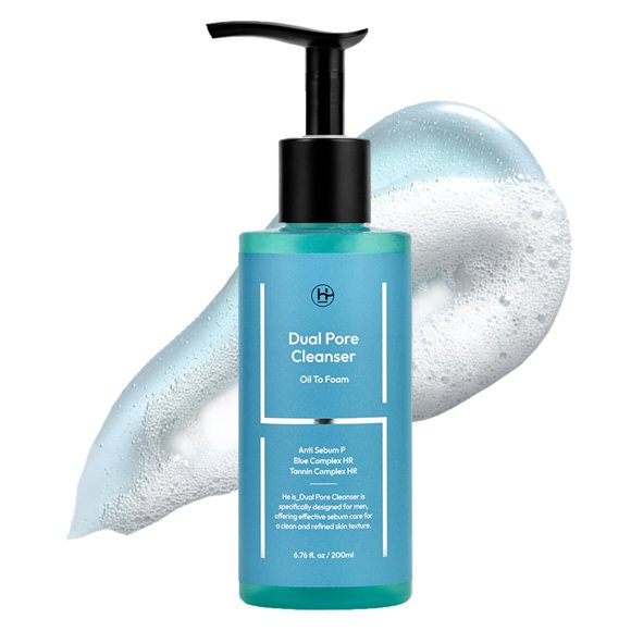 Limpiador facial LAB BY He is_ 200 ml Aceite‑a‑espuma para puntos negros