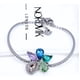 thumbnail image 3 of Pulsera Flor Cristal Austriaco Colores, Circón Blanco Regalo Plateado 6 Cm 19 Cm, 3 of 8