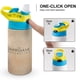 thumbnail image 4 of Sueños de Fuga Botella de Agua con Tapa Pop Top de Un Toque, Acero Inoxidable, a Prueba de Fugas, para Deportes, Botella Infantil azul 12 oz, 4 of 6