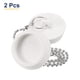 thumbnail image 4 of Uxcell 2 piezas de tapón de drenaje de goma con cadena y anillo colgante, se adapta de 1-5/8 pulgadas a 1-3/4 pulgadas, para bañera, cocina y baño, 4 of 6