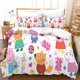 thumbnail image 1 of Peppa Pig Cartoon Printed Set Bedding Set Duvet Cover Pillowcase Cute3-Piece Bedding Set (1 Duvet Cover + 2 Pillow Shams), 1 of 3